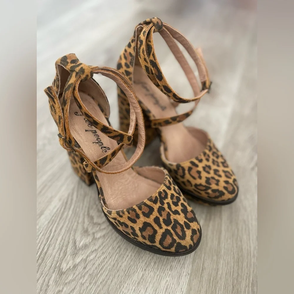 Free People Remi Platform heel in cheetah